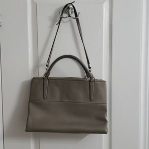 Coach grey leather cross body work bag